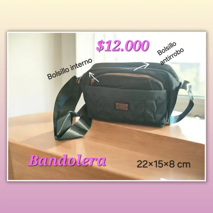 Bandolera azul petroleo