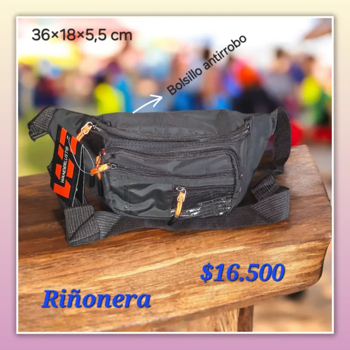 Riñonera negra unisex