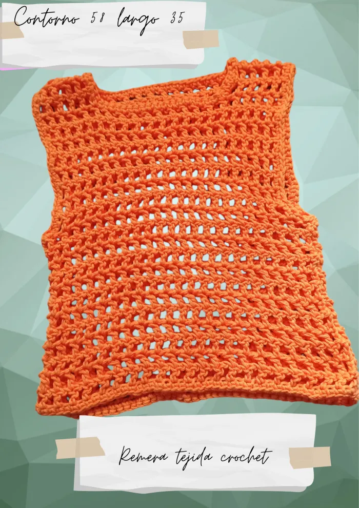 Remera nena calada crochet