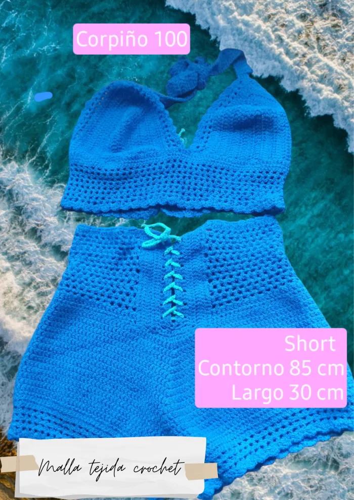 Malla tejida crochet 