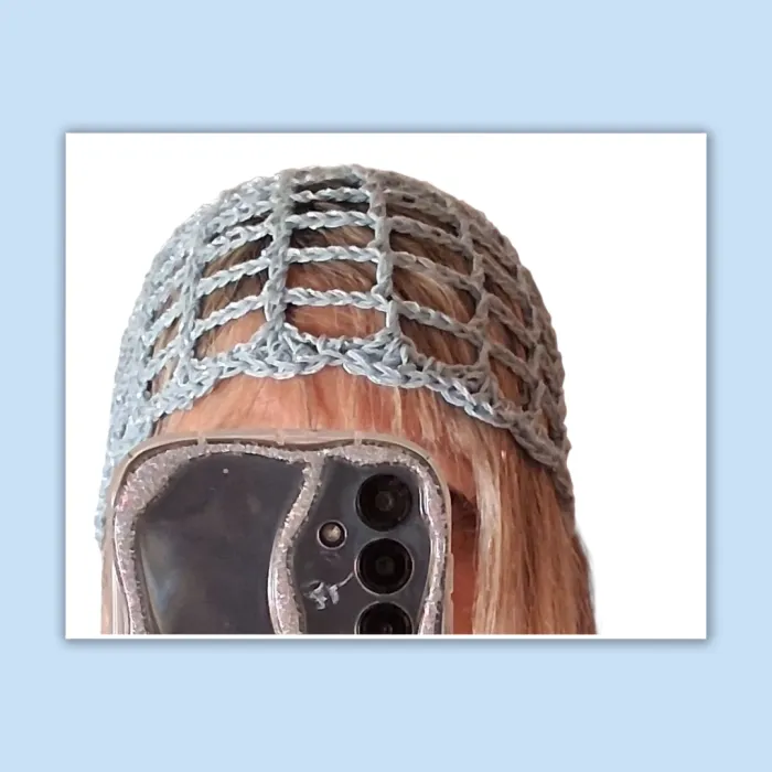 Gorro casquete crochet 24x16cm