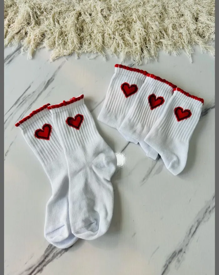 TENIS 100% ALGODON INFANTIL CORAZONES 
