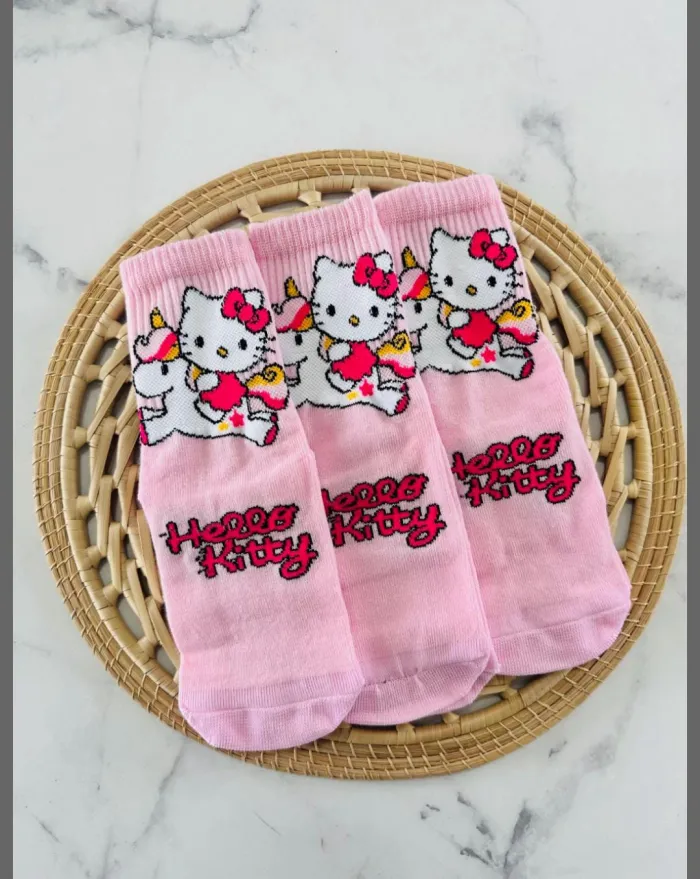 TENIS 100% ALGODON INFANTIL HELLO KITTY ROSA