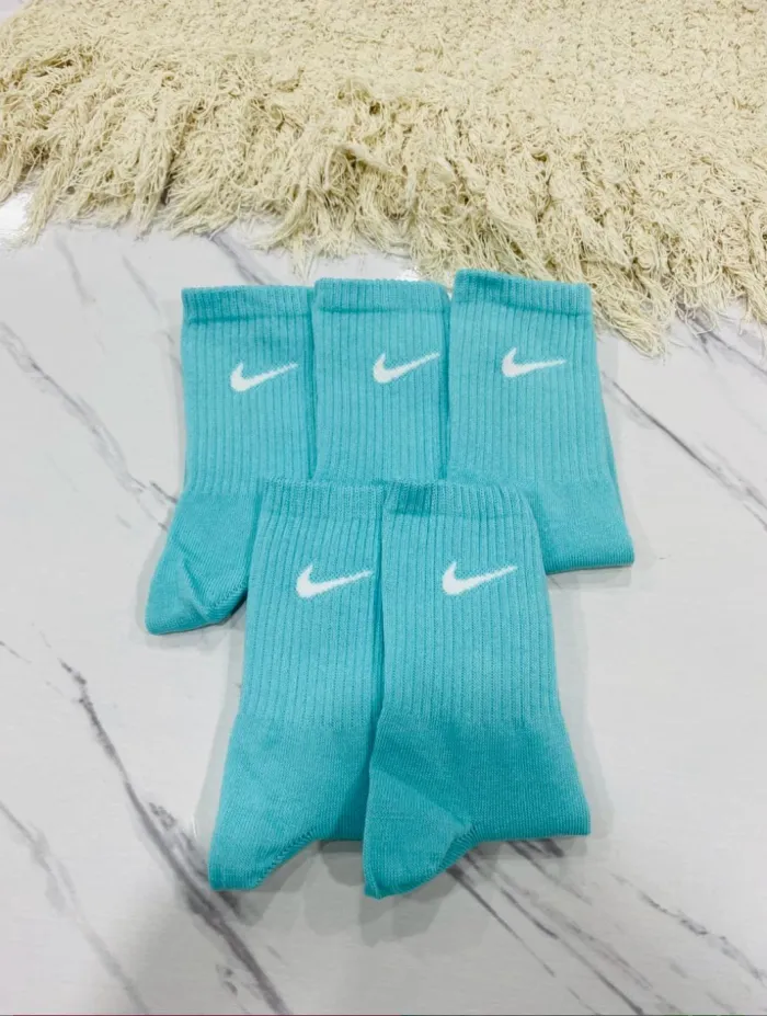 MEDIAS 3/ ADULTOS ALGODON NIKE AQUA