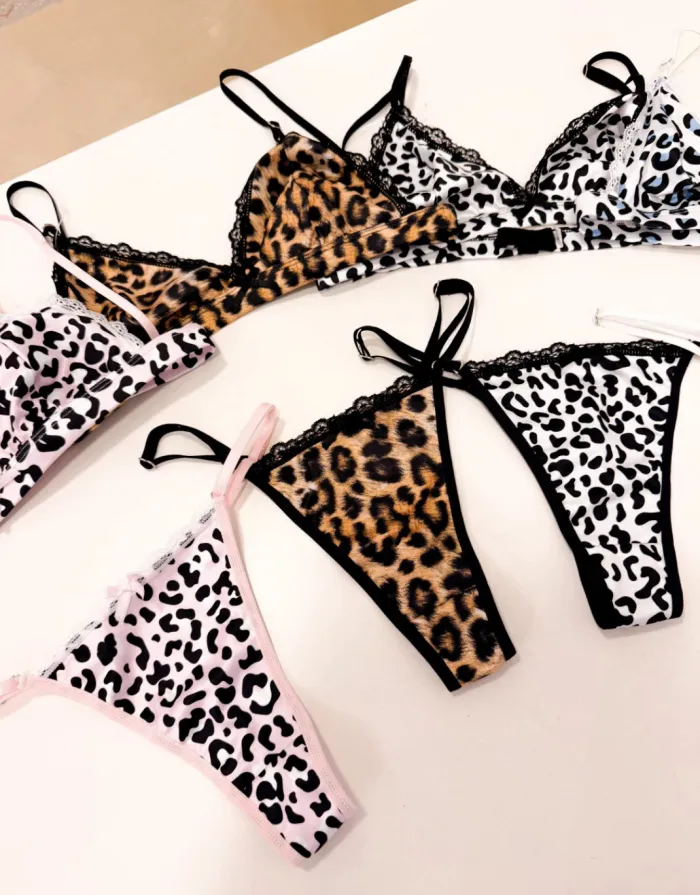 Conjuntos microfibra estampa animal print 