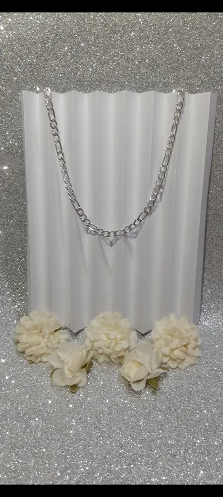 🔸Cadena FIGARO Acero Blanco