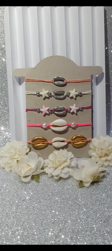 🔸 Tobilleras de Caracoles 