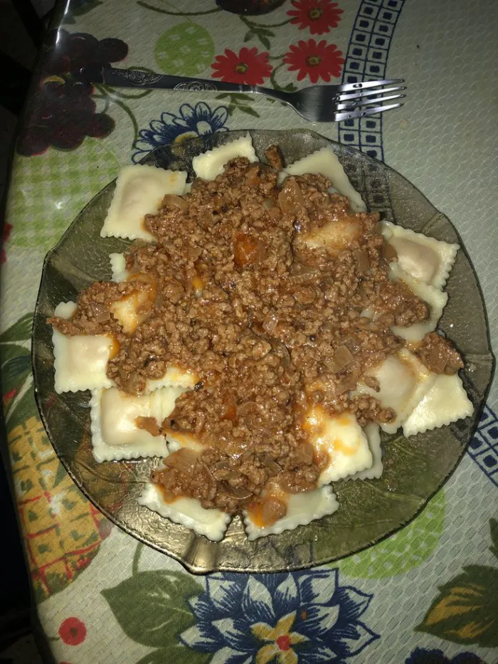Ravioles con carne