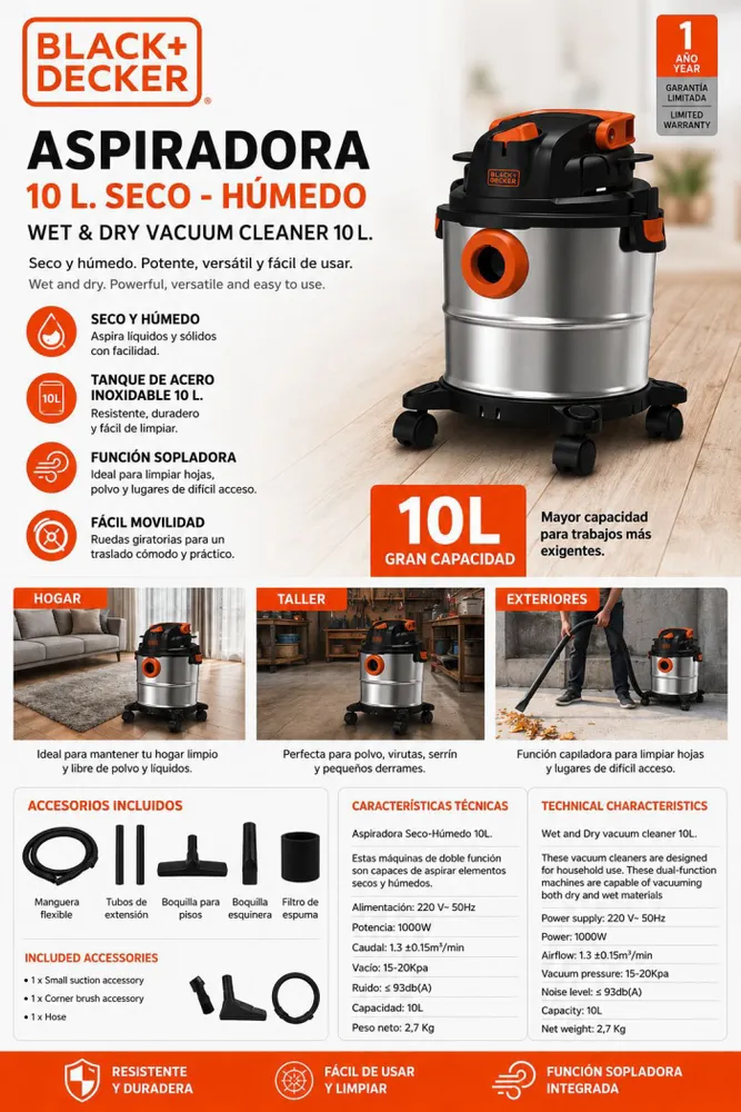 ASPIRADORA BLACK+DECKER
