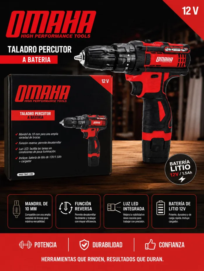 Taladro percutor a bateria
