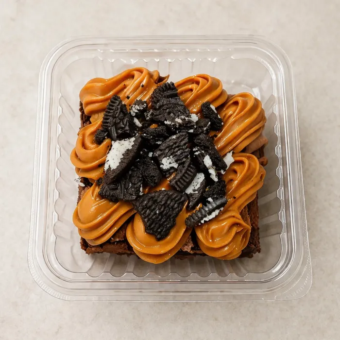 Brownie clásico con jalea (dulce de leche)