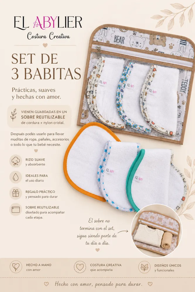 SET de babitas+ sobre reutilizable 