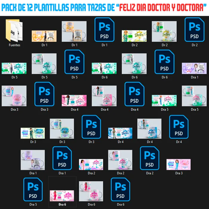 Plantillas Para Tazas Dia del Medico