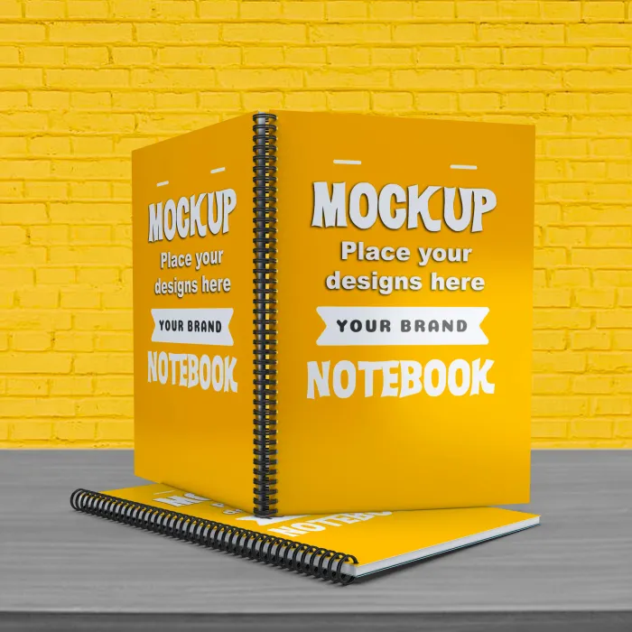 Mockup PSD de Spiral Notebook