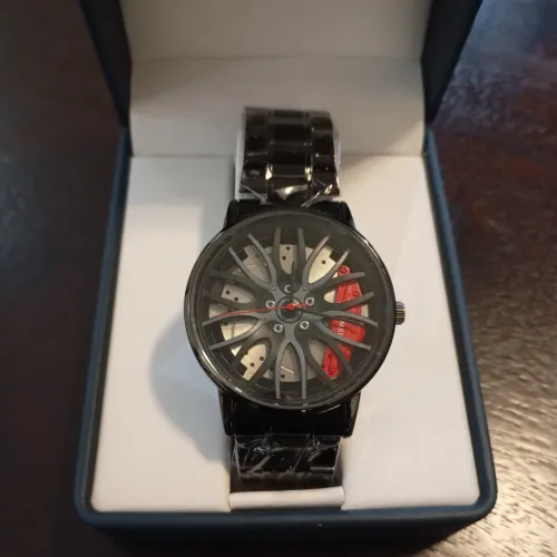 Reloj Llanta roja acero + Perfume Opulence Leather 2