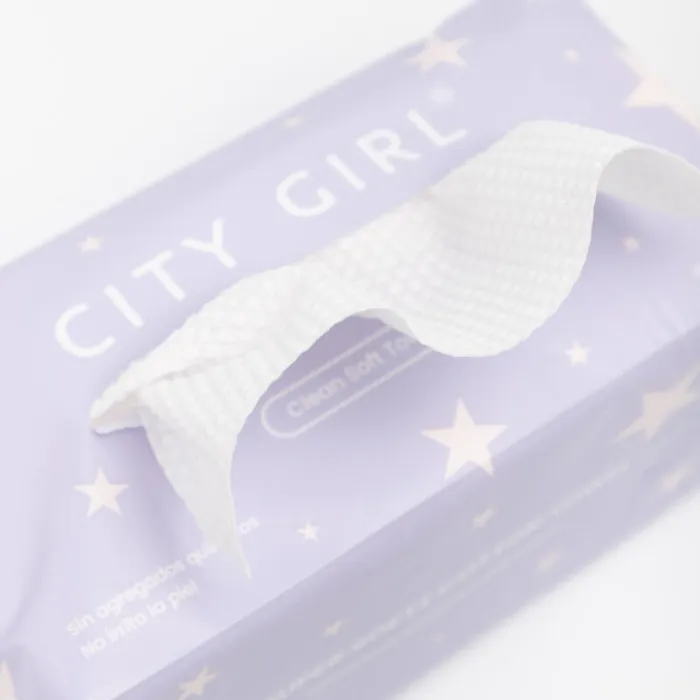 Toallitas desmaquillantes de algodón de City girl 