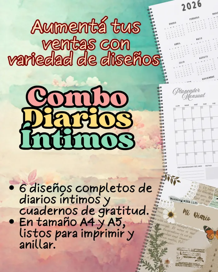 Combo Emprendedor Encuadernación Diarios Íntimos 