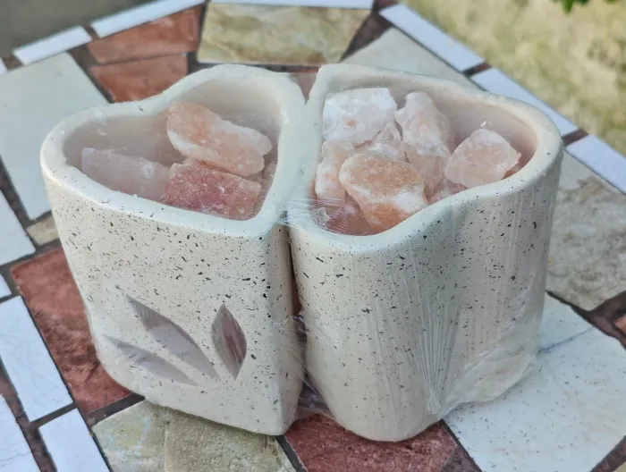 LÁMPARA DE SAL 2 CORAZONES 