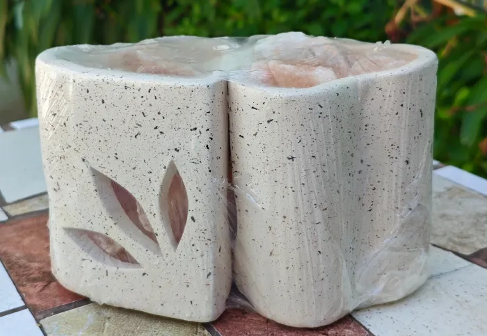 LÁMPARA DE SAL 2 CORAZONES  2