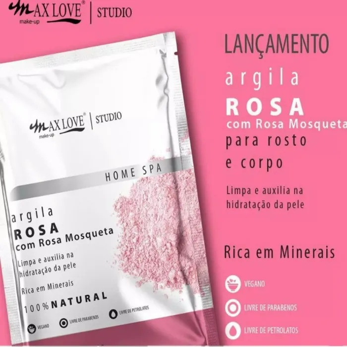 Mascarilla facial de arcilla rosa