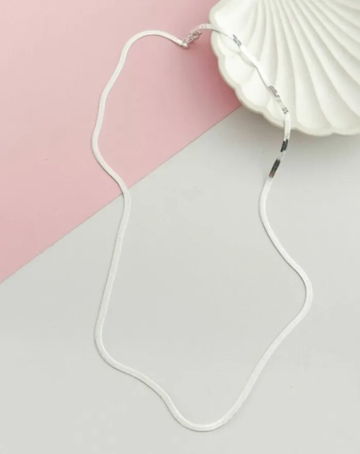 Cadena chata plata 925