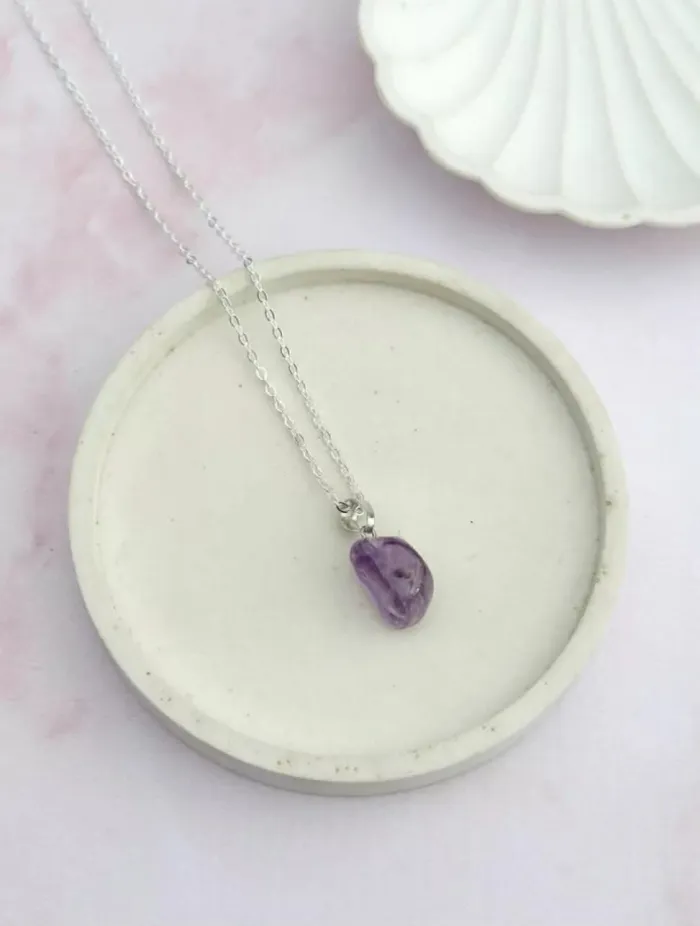 Collar piedra amatista 