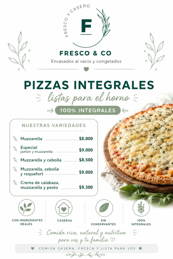 Pizza 8 porciones 