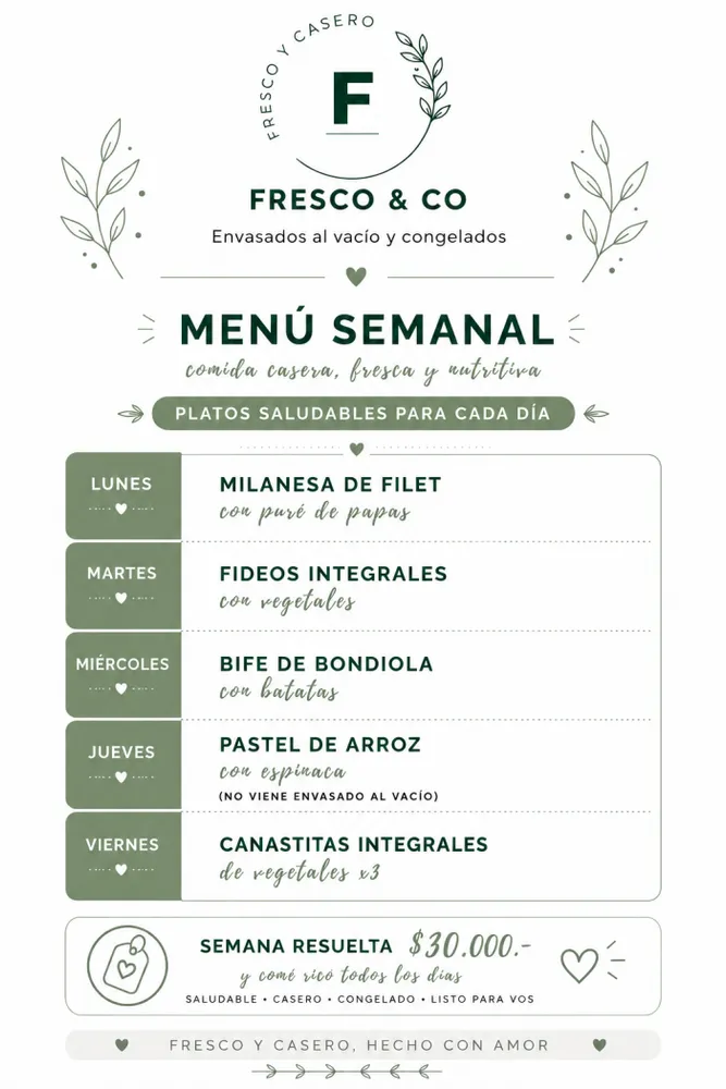 Menú semanal 