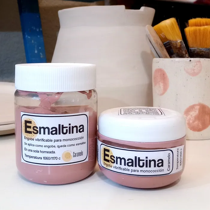 Esmaltina para monococción 150g Caramelo 2