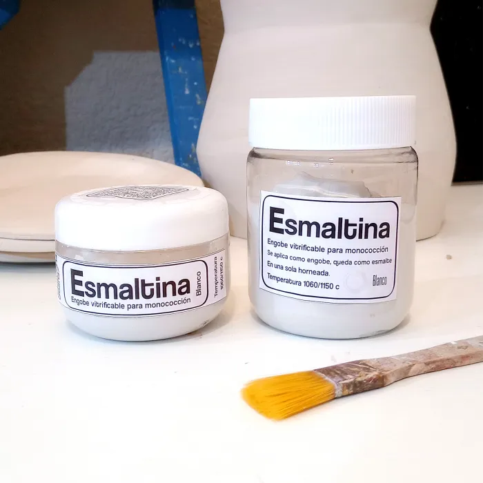 Esmaltina para monococción 150g Blanco  2