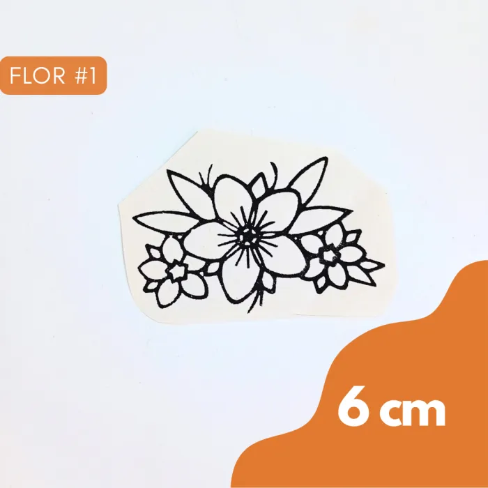 TRANSFER FLORES x 12 unidades para colorear! 2