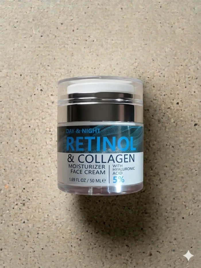 Crema Facial Hidratante Retinol, Colageno y AH 5%