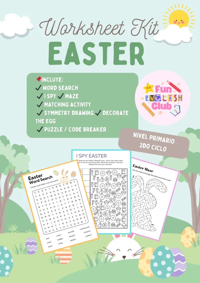 Easter Worksheets Pack – Primary Level 2