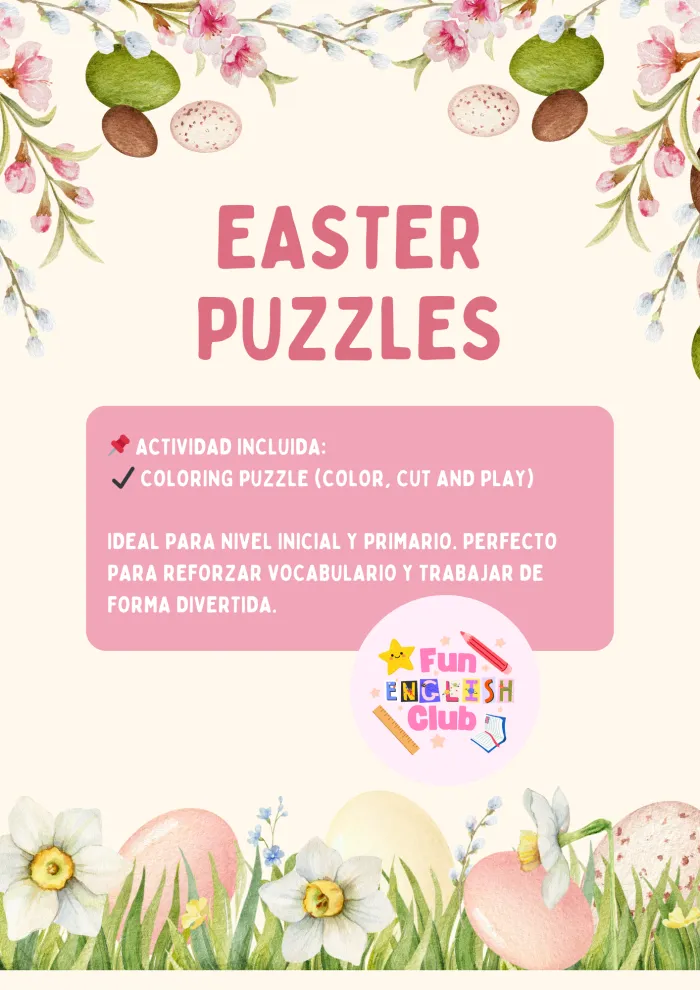 Easter Coloring Puzzle Set