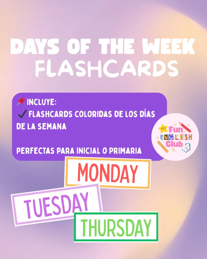 Days of the Week Flashcards 