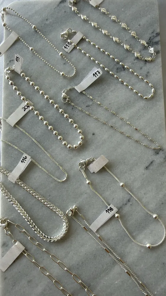 Pulseras en Acero Blanco