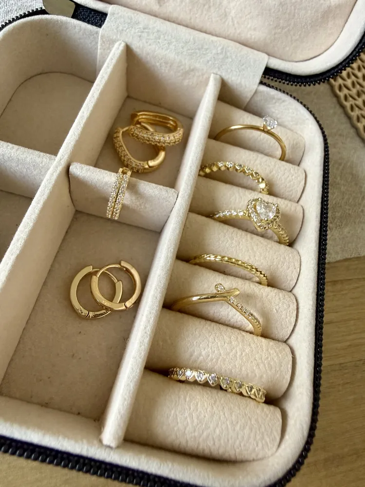 Anillos en Acero Dorado