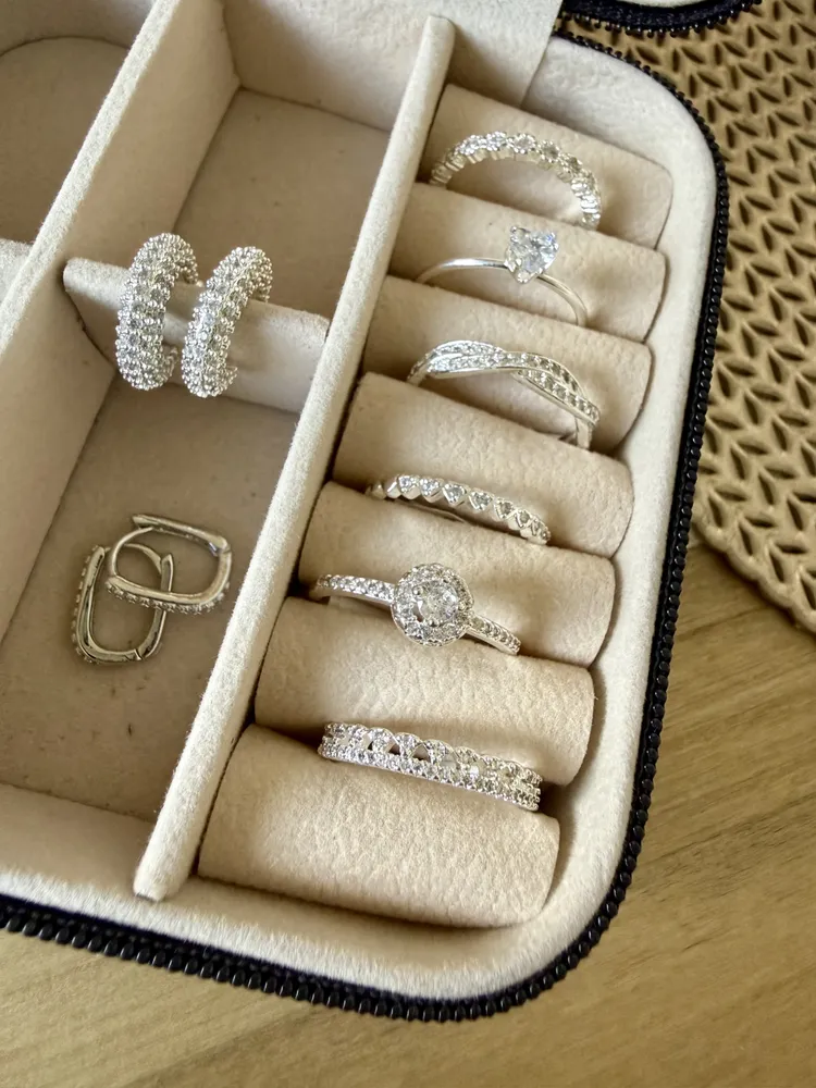 Anillos en Acero Blanco