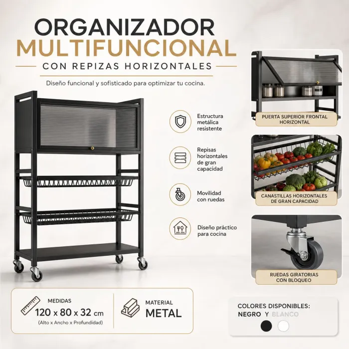 Organizador multifuncional de metal 