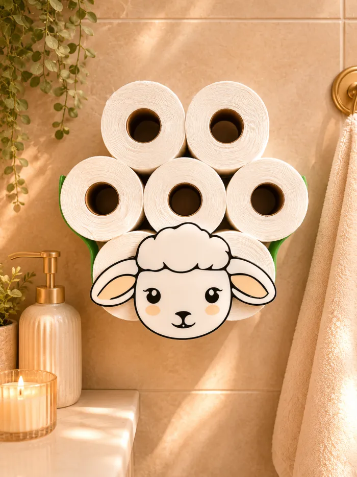 Soporte para papel higiénico de Oveja