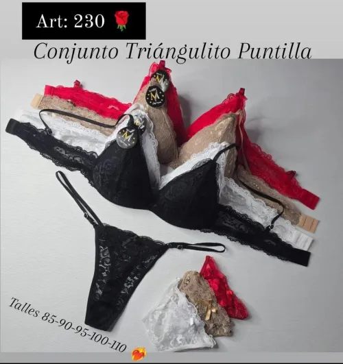 Conjunto triangulito puntilla