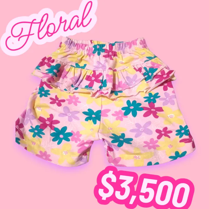 Shot niña floreados 