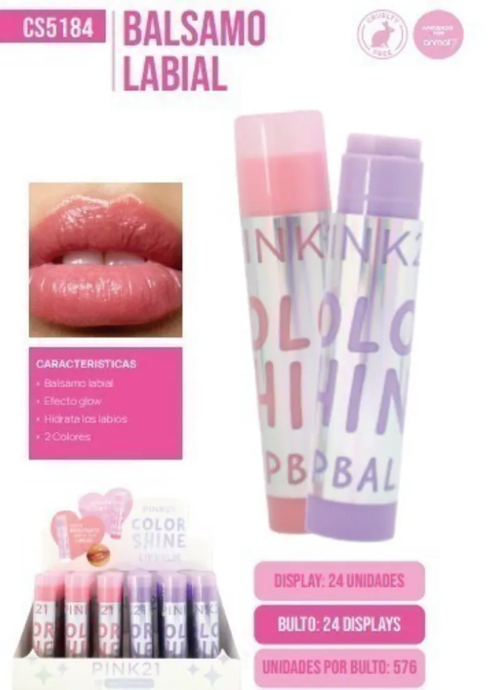 Bálsamo Pink 21 color shine