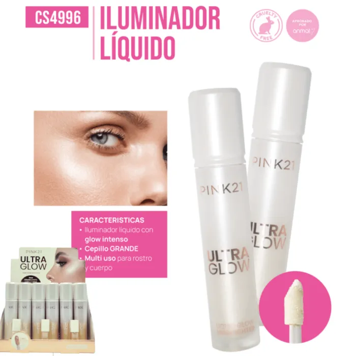 Iluminador líquido con aplicador Pink 21