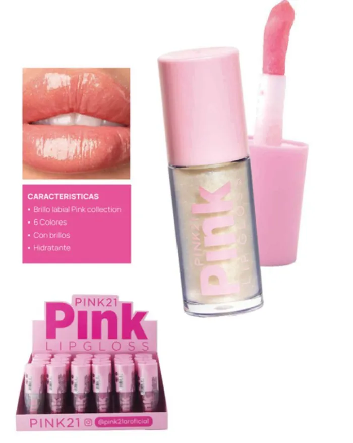 Lipgloss  súper gloss viral Pink 21