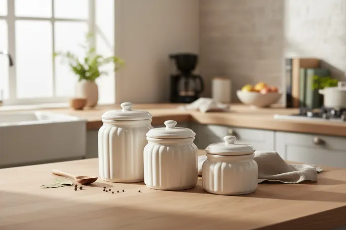 Juego de frascos Acanalados  2