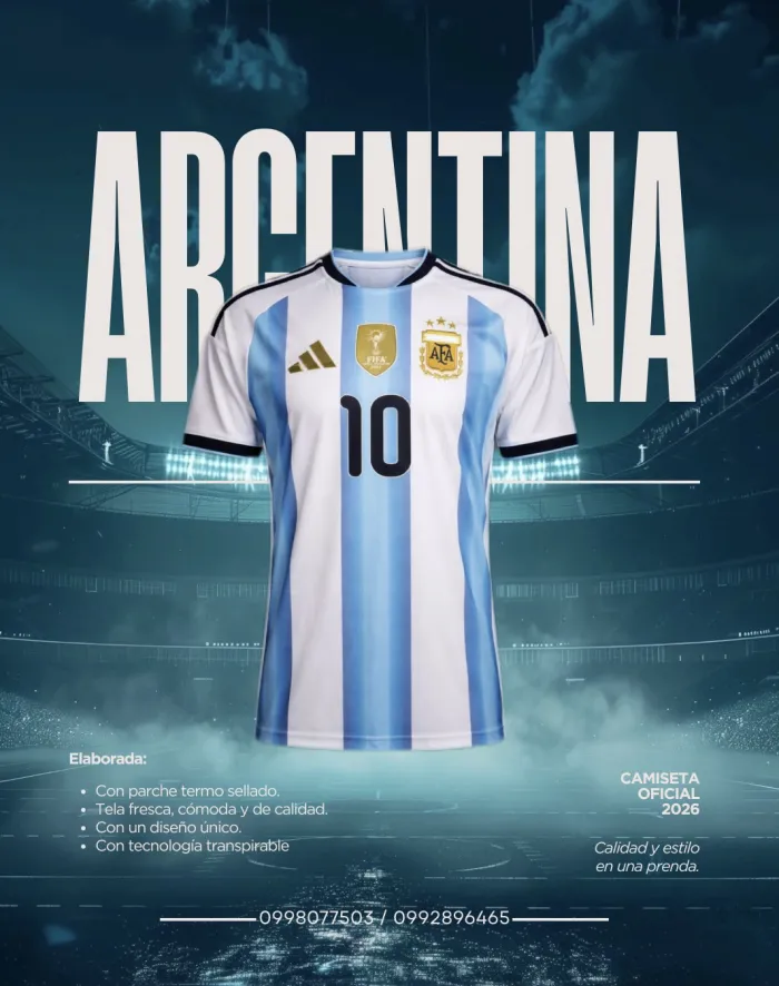 Camiseta Argentina Oficial 2026