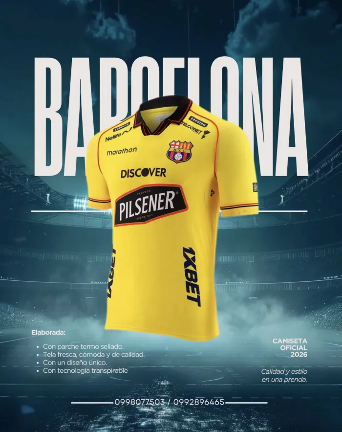 Camiseta Barcelona S.C. Oficial 2026