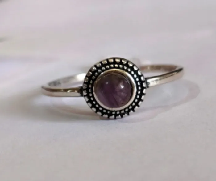 Anillo de Plata con Piedra Natural