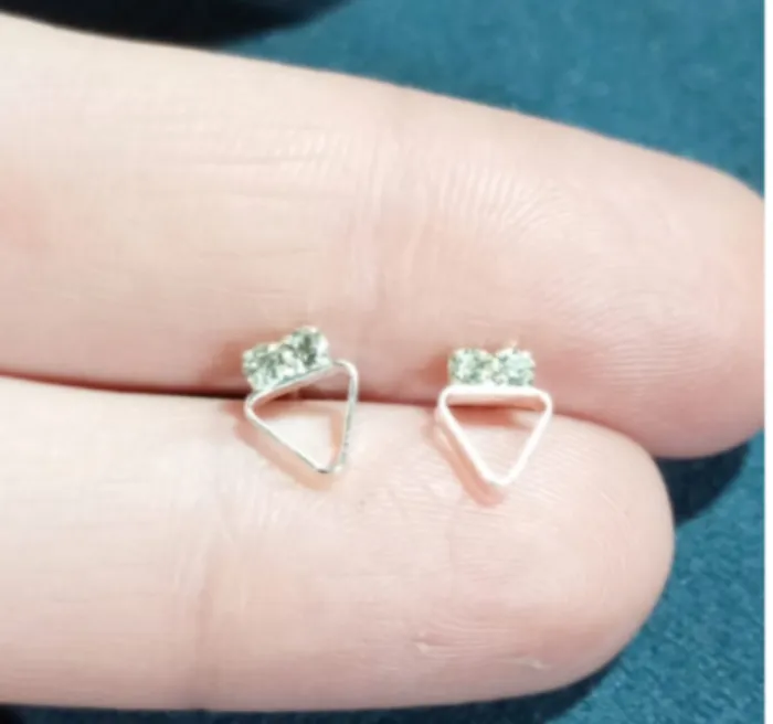 Abridores de Plata Triangulares con Brillantes
